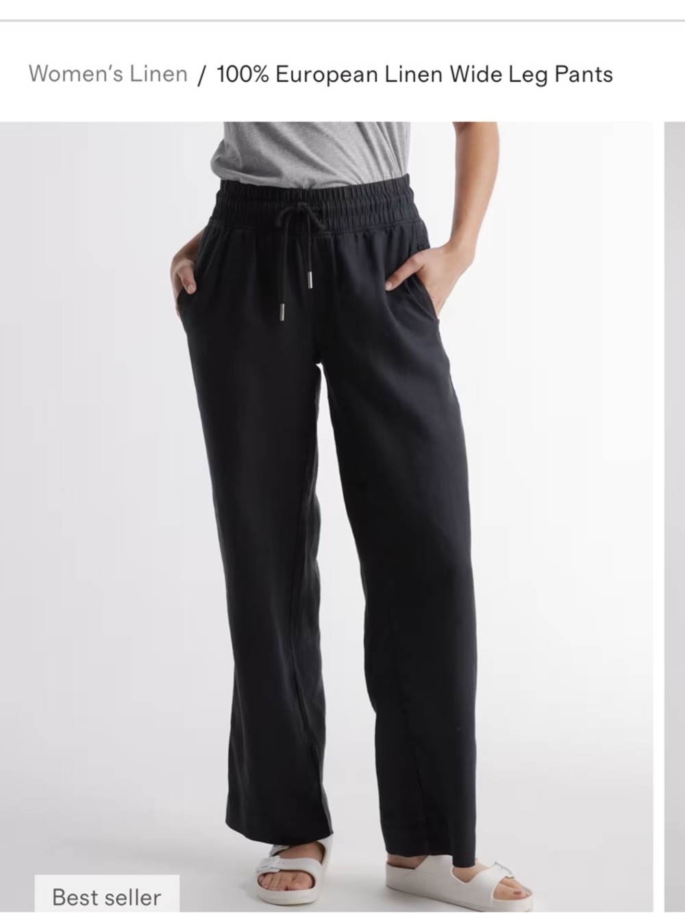 Quince linen pants, women’s size small
